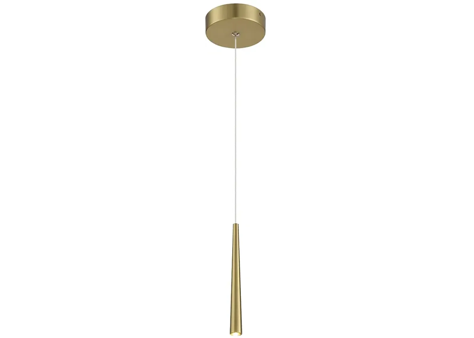 George Kovacs Stretch 1-Light Soft Brass LED Mini Pendant