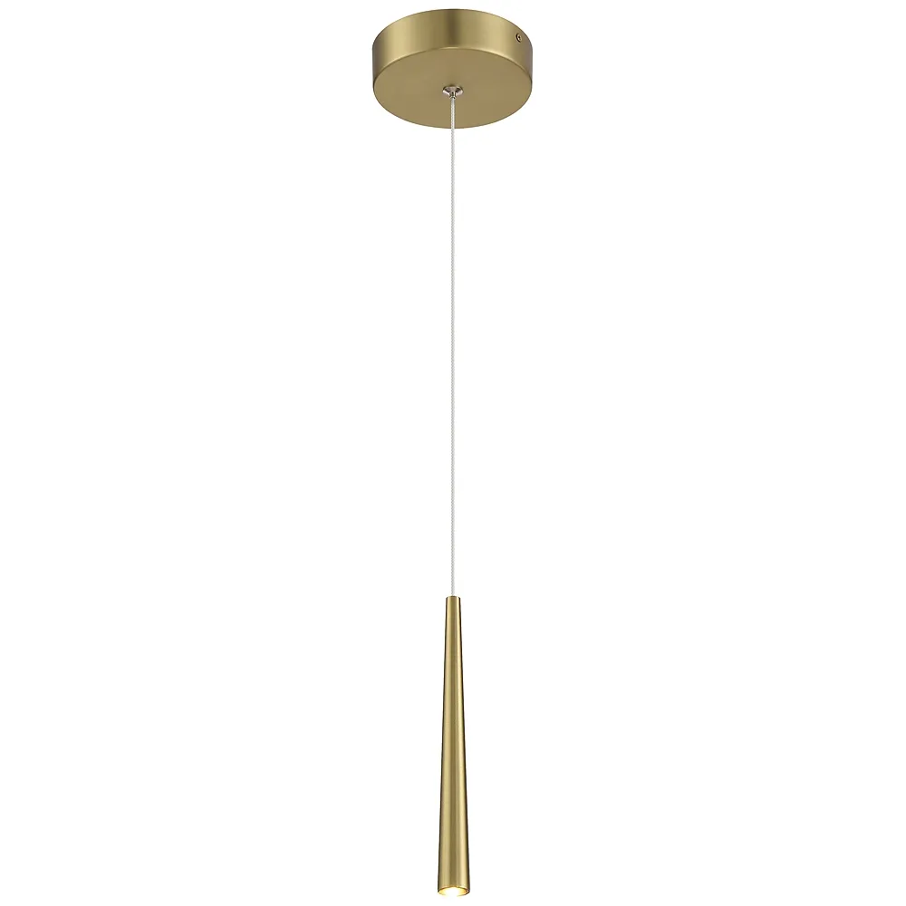 George Kovacs Stretch 1-Light Soft Brass LED Mini Pendant