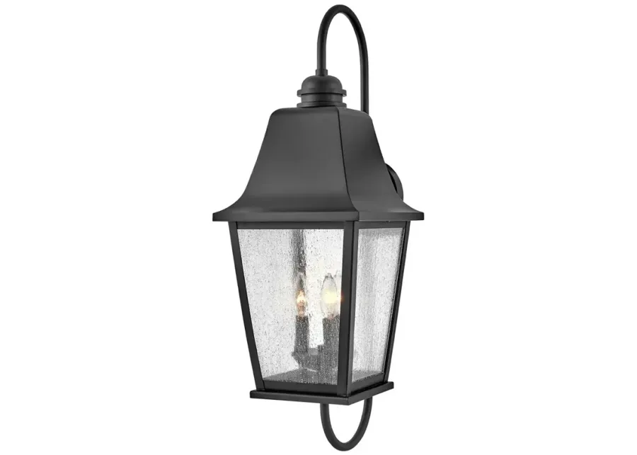 Hinkley- Outdoor Kingston Large Wall Mount Lantern- Black