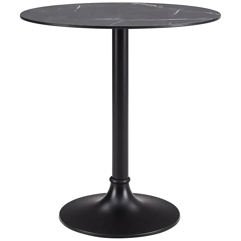 Jannie 29 1/2" Wide Matte Black Round Outdoor Dining Table