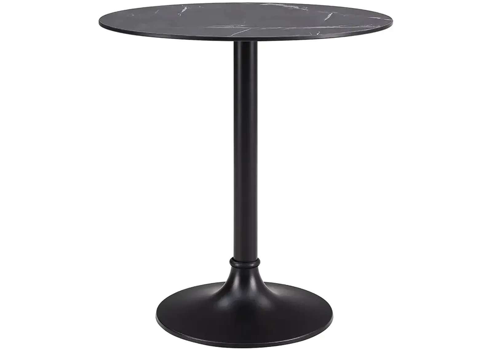 Jannie 29 1/2" Wide Matte Black Round Outdoor Dining Table