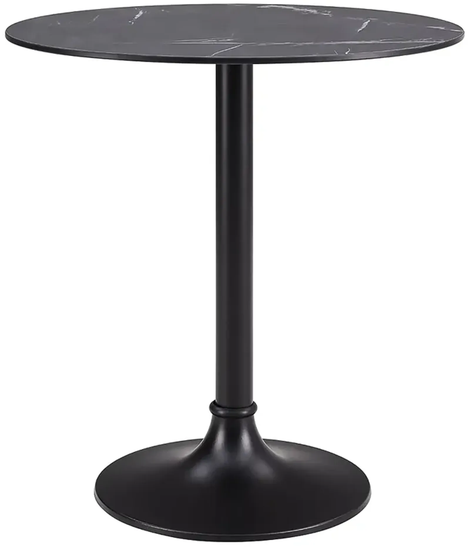 Jannie 29 1/2" Wide Matte Black Round Outdoor Dining Table