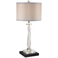 Aline Crystal Table Lamp with Square Black Marble Riser
