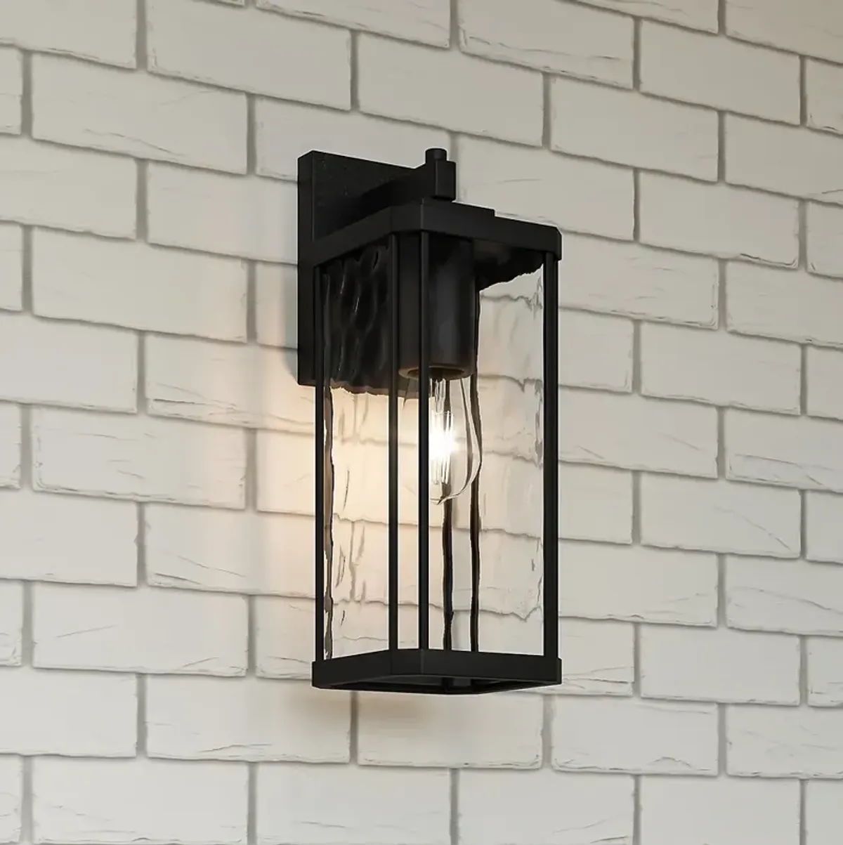 Balchier 1-Light Matte Black Outdoor Wall Lantern