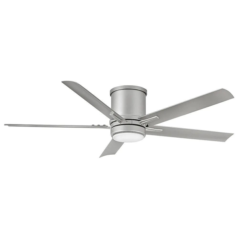 52" Hinkley Vail Flush Nickel Wet Hugger Smart Ceiling Fan with Remote