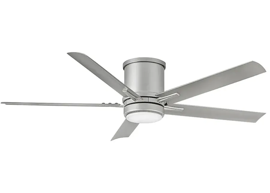 52" Hinkley Vail Flush Nickel Wet Hugger Smart Ceiling Fan with Remote