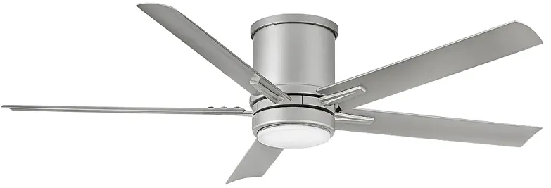 52" Hinkley Vail Flush Nickel Wet Hugger Smart Ceiling Fan with Remote