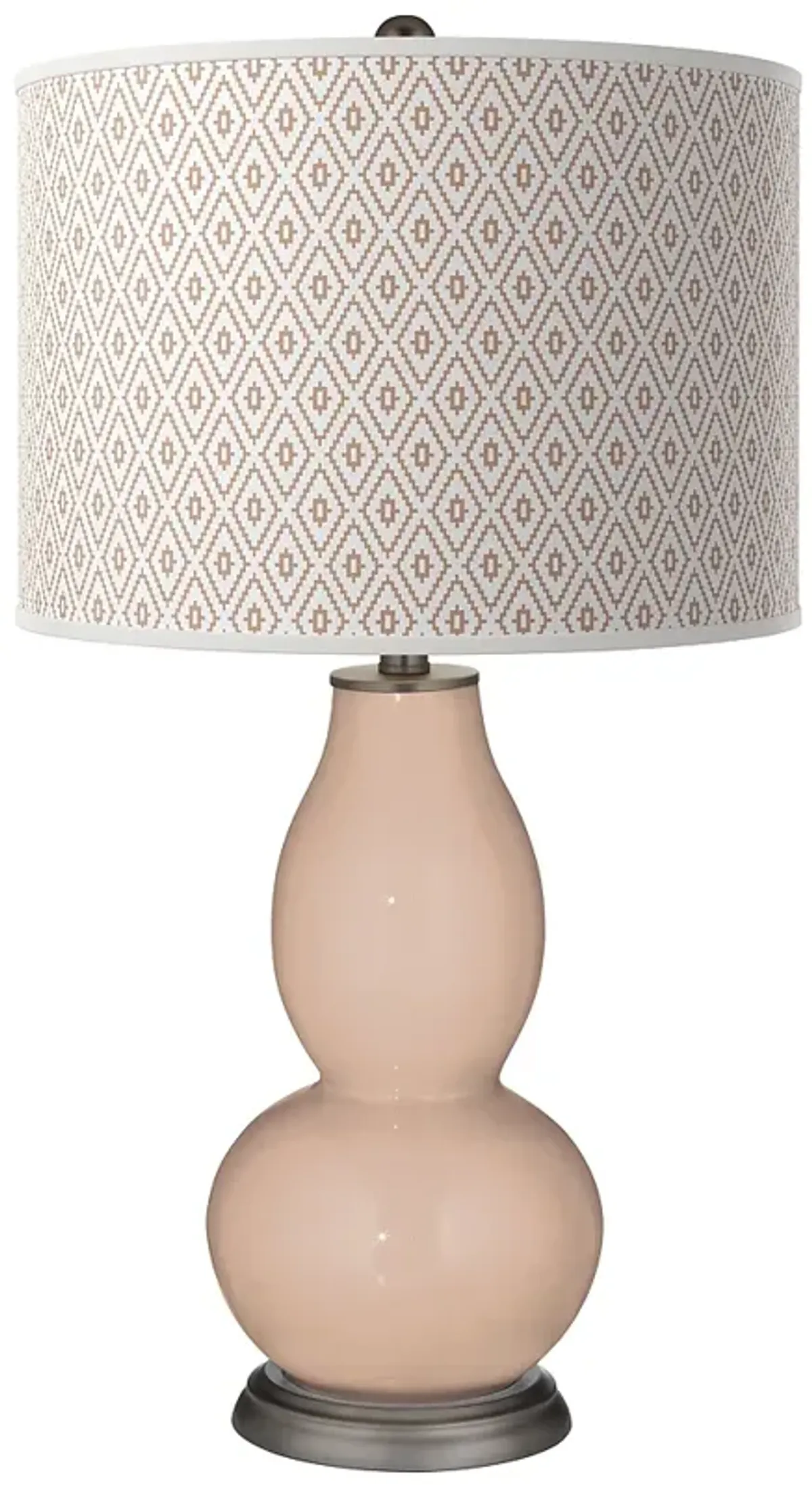 Italian Coral Diamonds Double Gourd Table Lamp