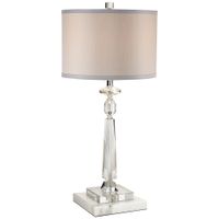Aline Crystal Table Lamp with Square White Marble Riser