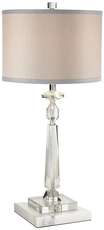 Vienna Full Spectrum Aline 26 1/2" Crystal Lamp with Marble Riser