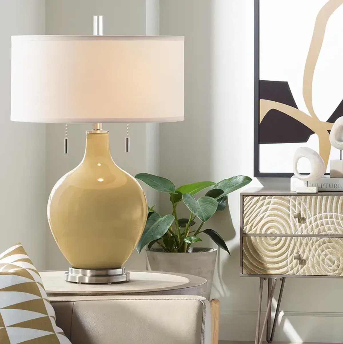 Color Plus Toby 28" High Modern Empire Gold Table Lamp