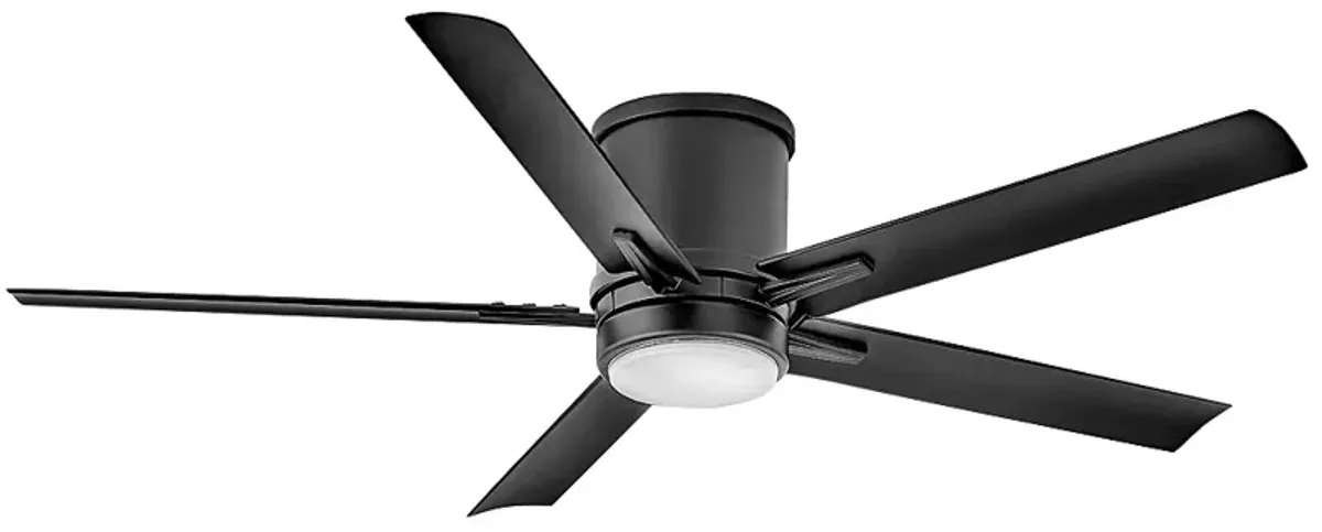 52" Hinkley Vail Flush Black LED Wet Hugger Smart Ceiling Fan