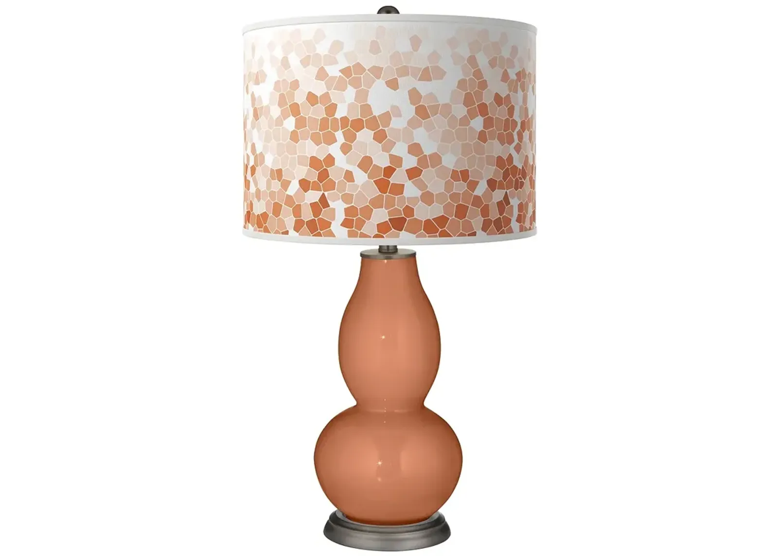 Baked Clay Mosaic Double Gourd Table Lamp