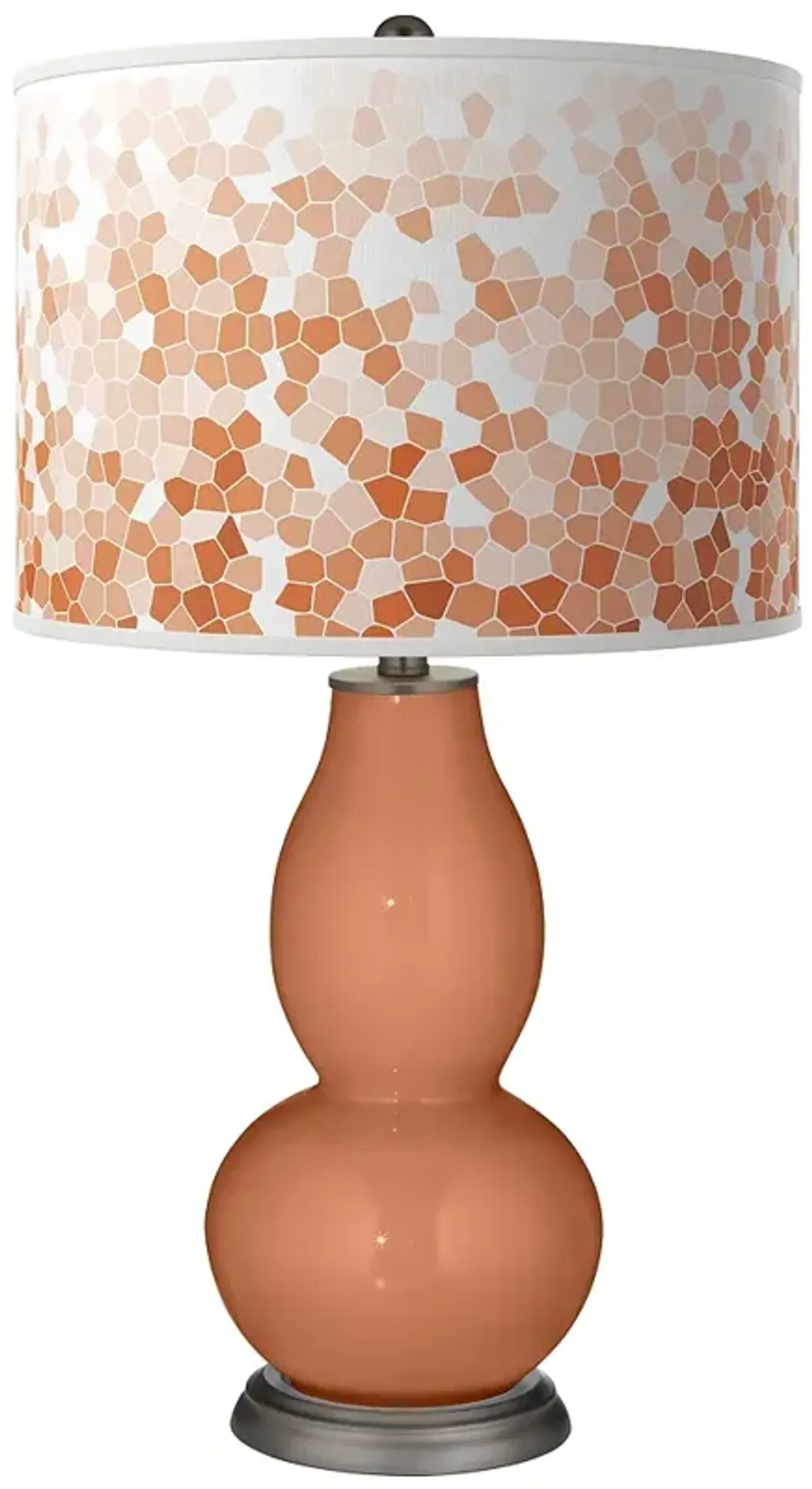 Baked Clay Mosaic Double Gourd Table Lamp