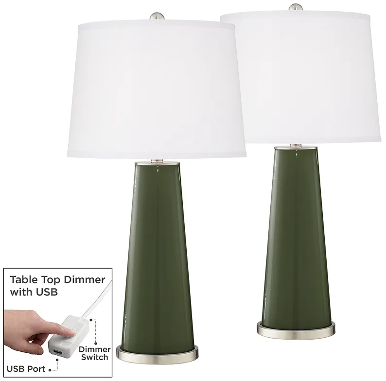 Secret Garden Leo Table Lamp Set of 2 with Dimmers