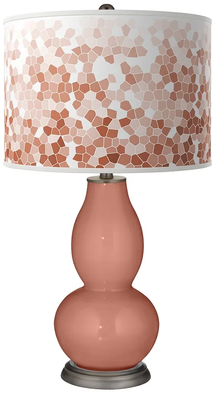 Rojo Dust Mosaic Double Gourd Table Lamp