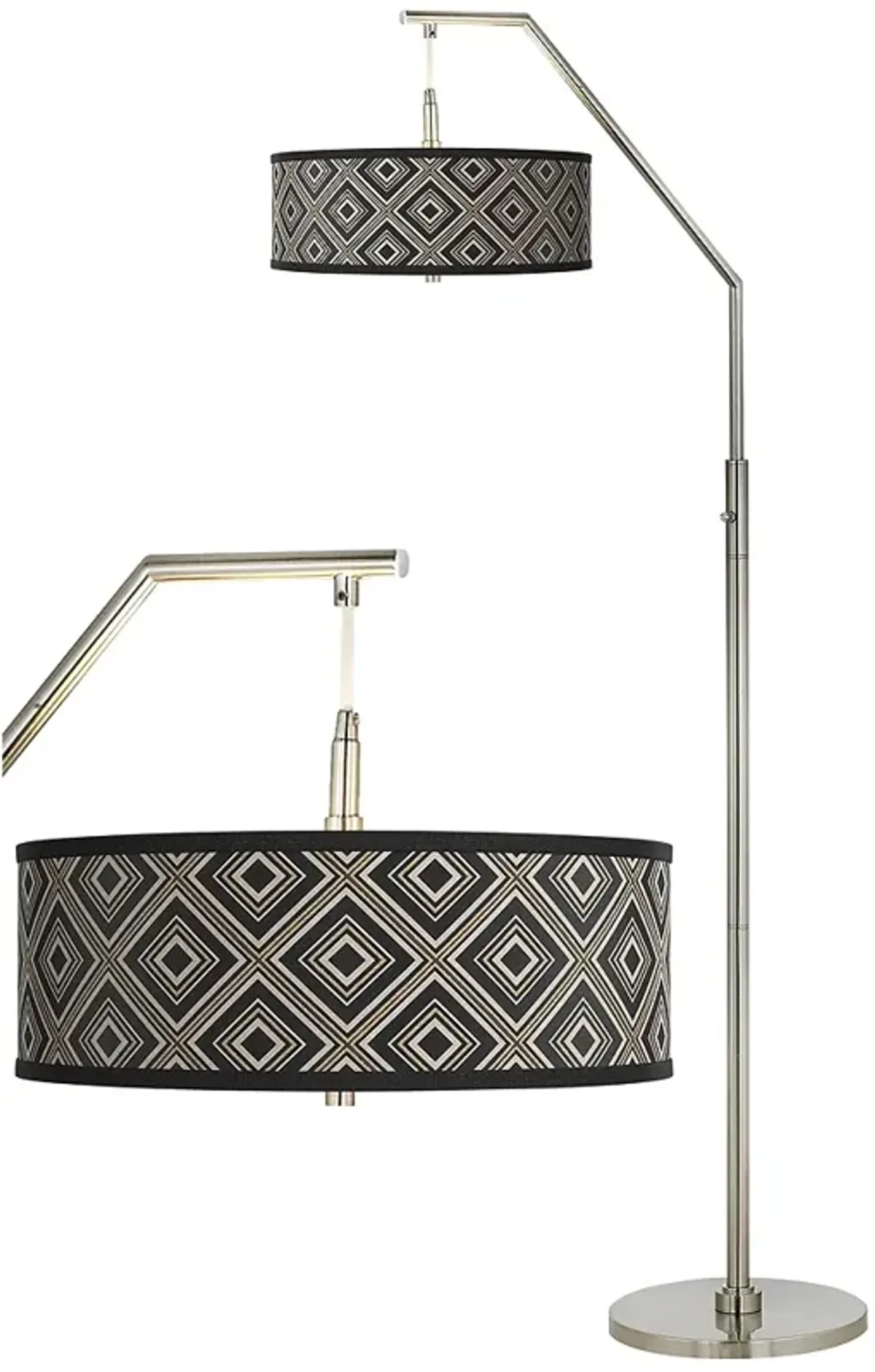 Rhythm Giclee Shade Arc Floor Lamp