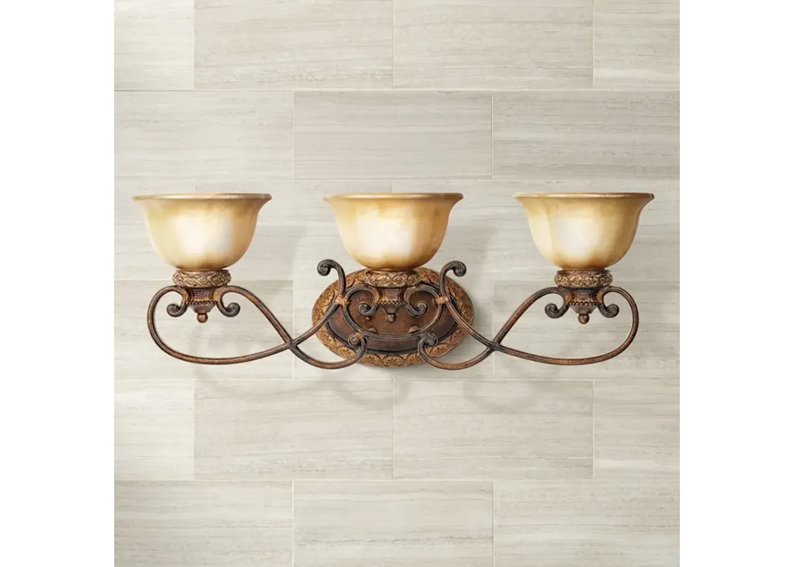 Illuminati Collection 31" Wide Bronze Bathroom Light Fixture