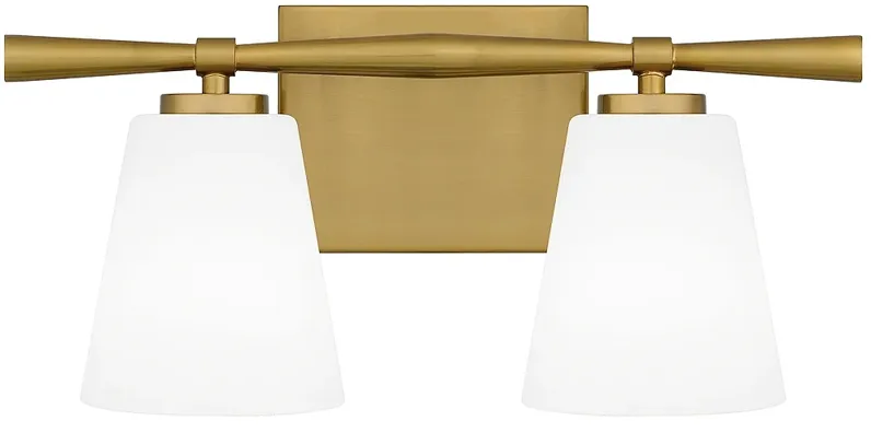 Brindley 2-Light Aged Brass Vanity Light