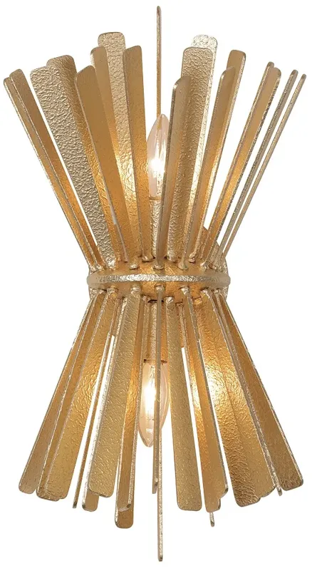 Metropolitan Confluence 2-Light Piastra Gold Wall Sconce