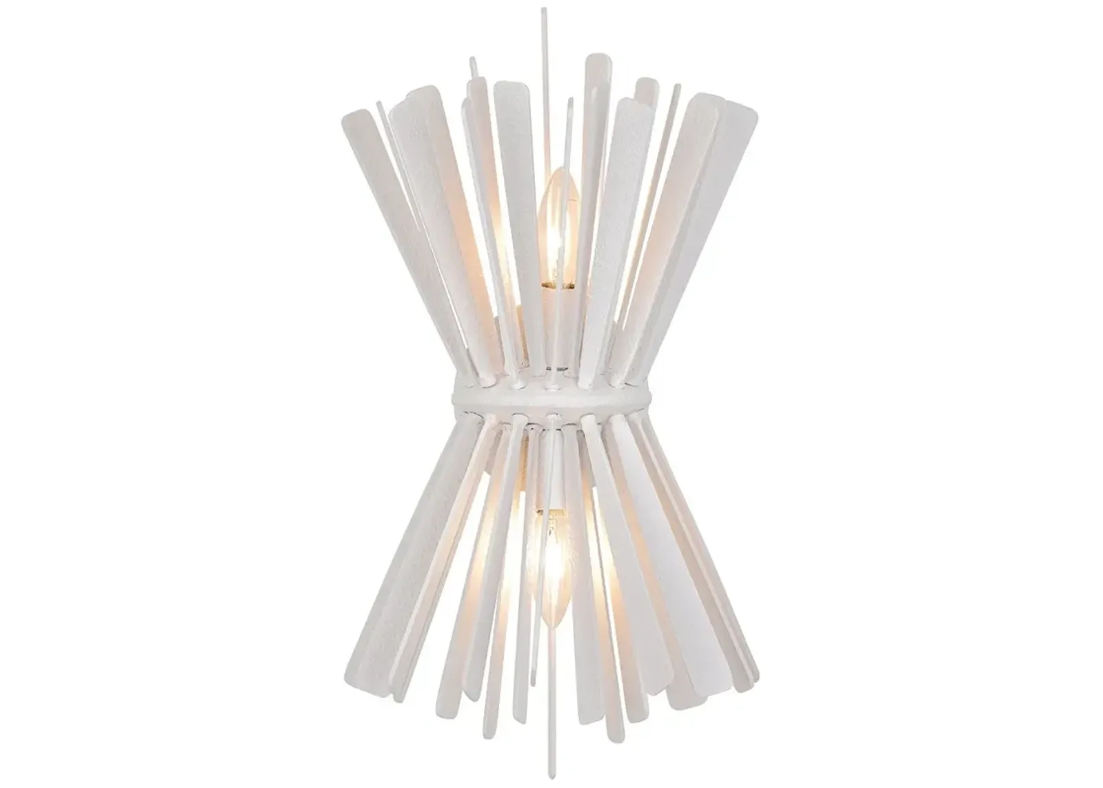 Metropolitan Confluence 2-Light Piastra White Wall Sconce