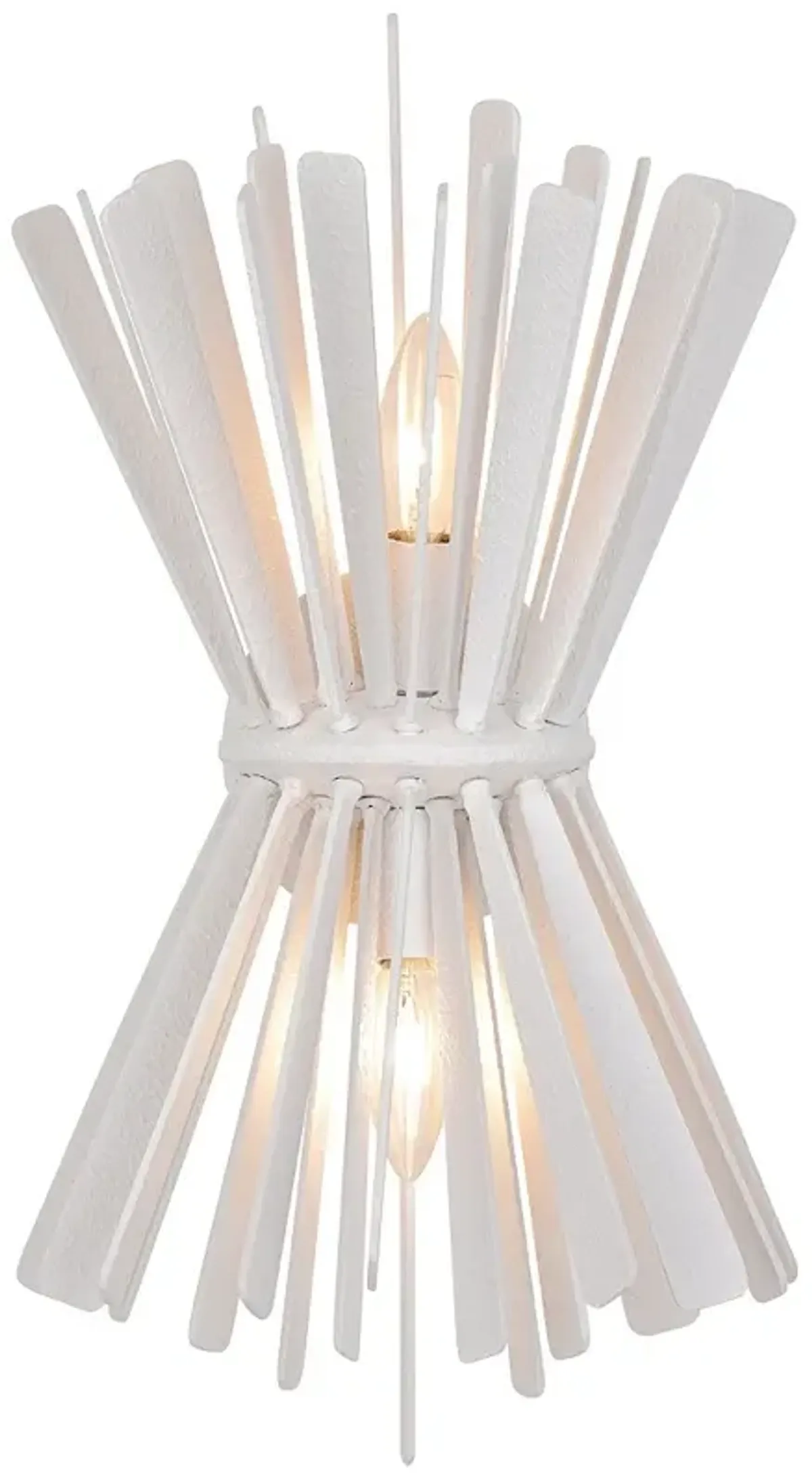 Metropolitan Confluence 2-Light Piastra White Wall Sconce