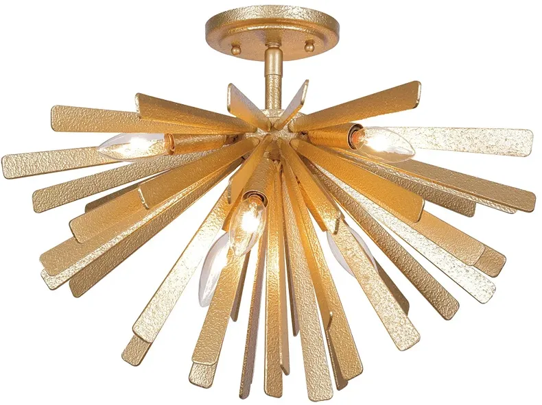 Metropolitan Confluence 6-Light Piastra Gold Flush Mount