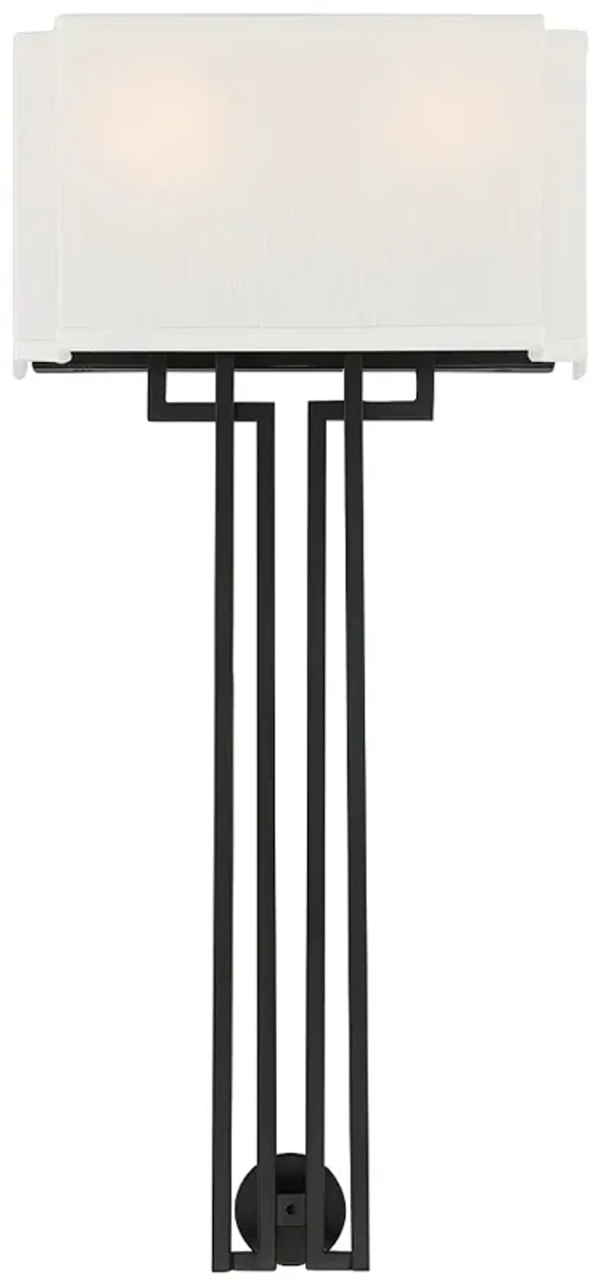 Upham 26" High Coal and Polished Nickel Wall Torchiere