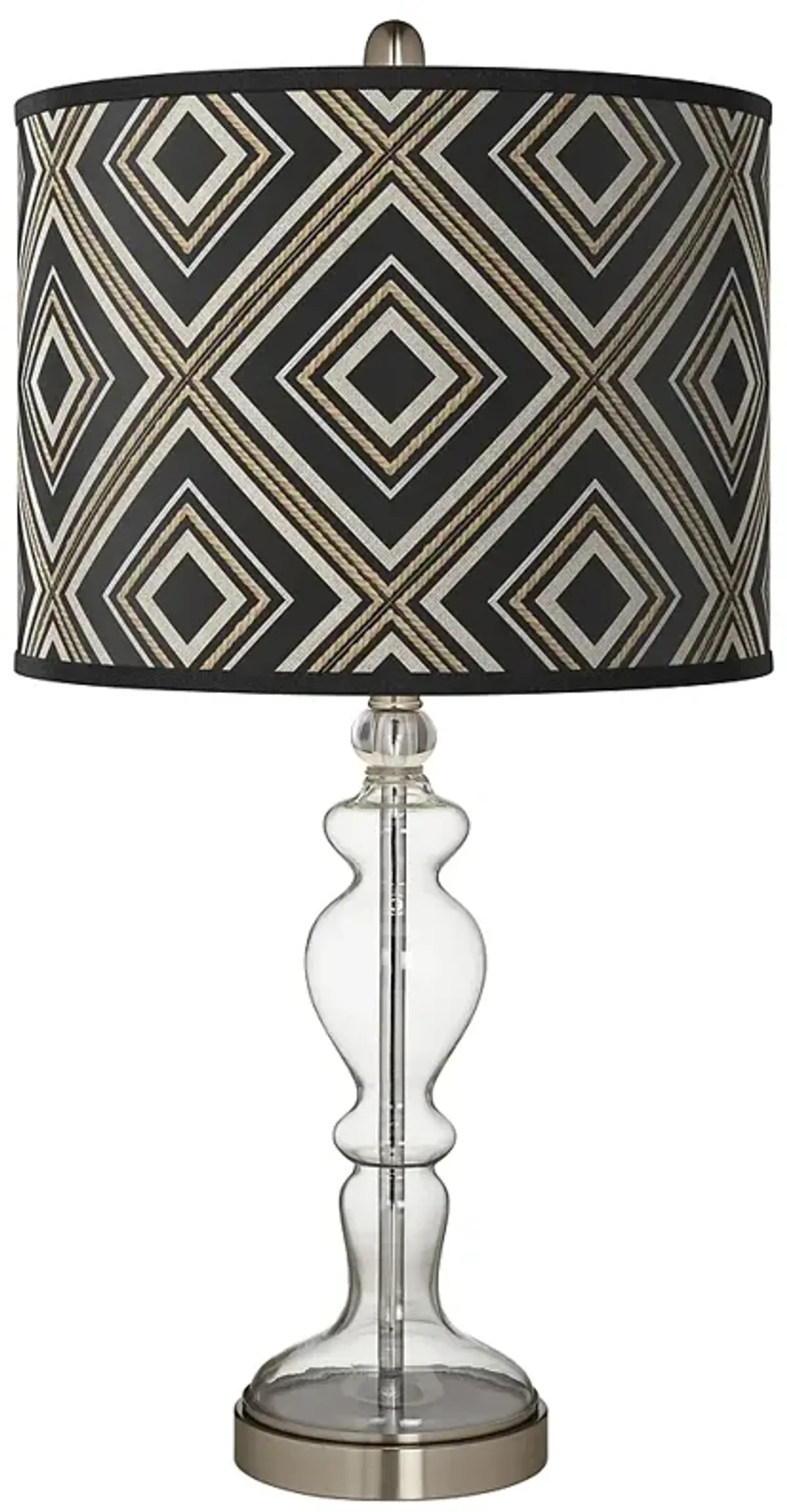 Rhythm Giclee Apothecary Clear Glass Table Lamp