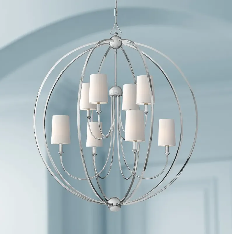 Crystorama Sylvan 40"W Polished Nickel 8-Light Chandelier