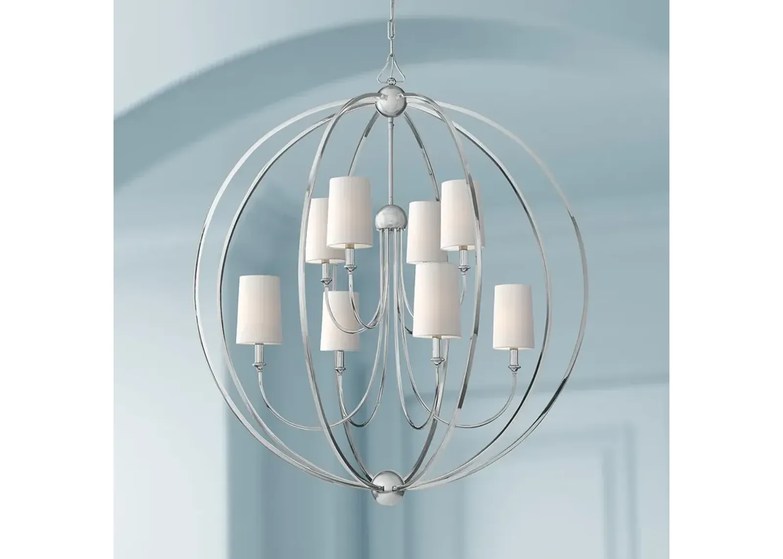 Crystorama Sylvan 40"W Polished Nickel 8-Light Chandelier