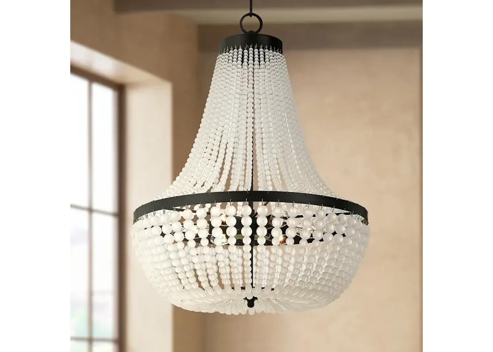 Crystorama Rylee 18" Wide Matte Black Crystal Chandelier