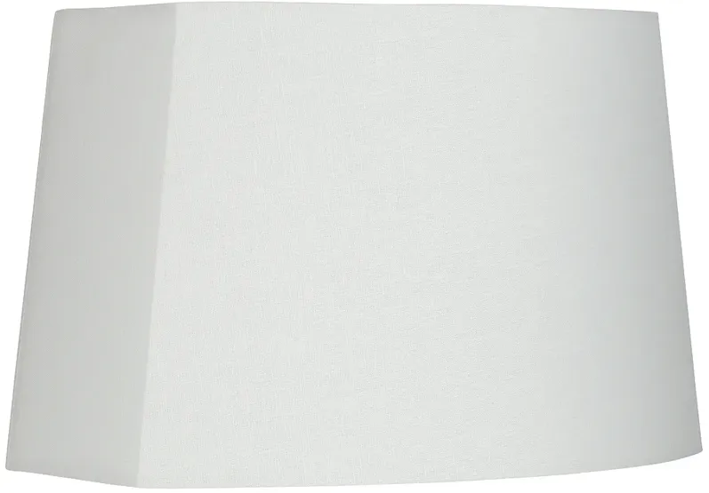 White Modified Oval Lamp Shade 10/12.5x11/15x10 (Spider)