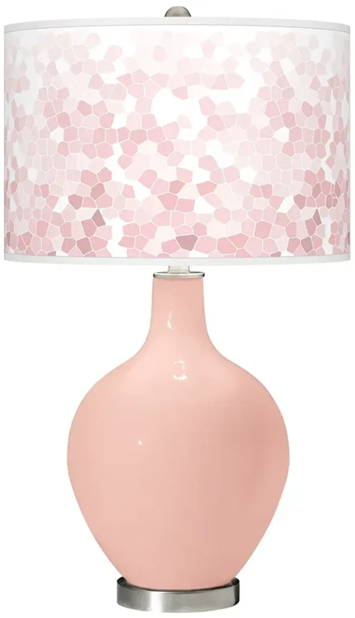 Color Plus Ovo 28 1/2" Mosaic Shade Rose Pink Table Lamp