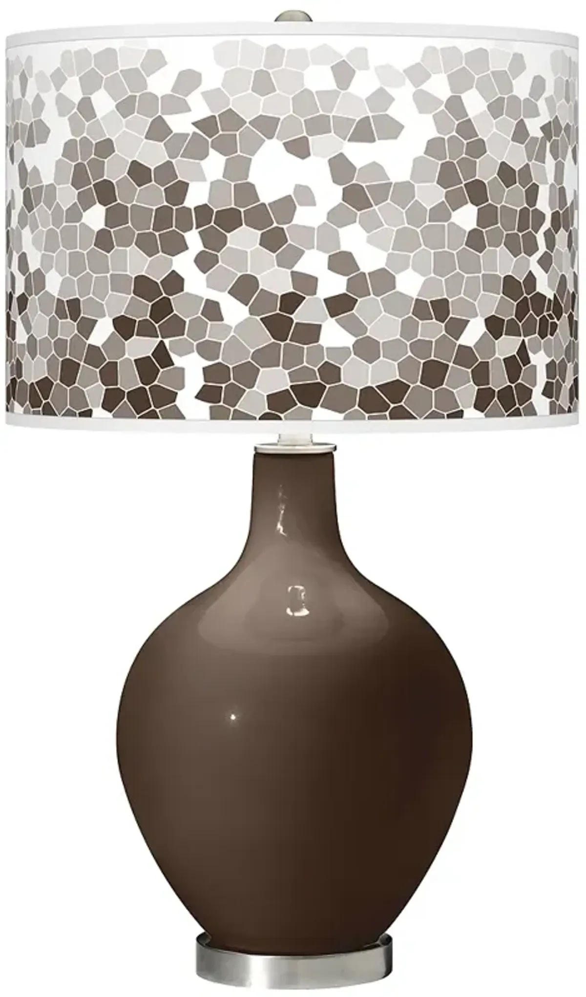 Color Plus Ovo 28 1/2" Mosaic Shade Carafe Brown Table Lamp