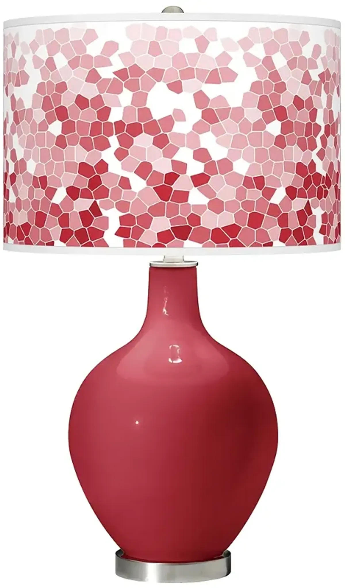 Color Plus Ovo 28 1/2" Mosaic Shade Samba Red Table Lamp