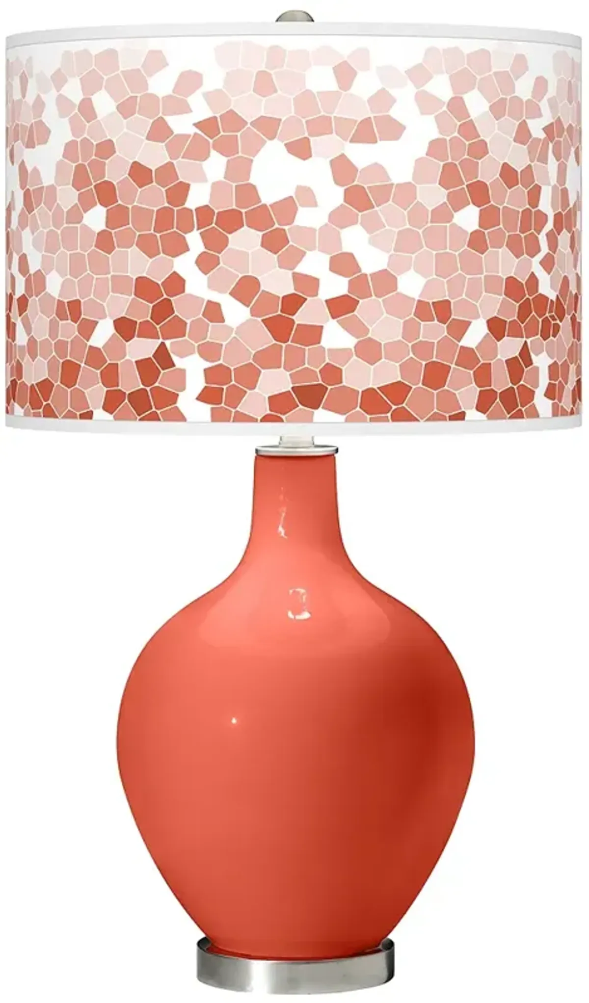 Color Plus Ovo 28 1/2" Mosaic Shade Koi Orange Table Lamp