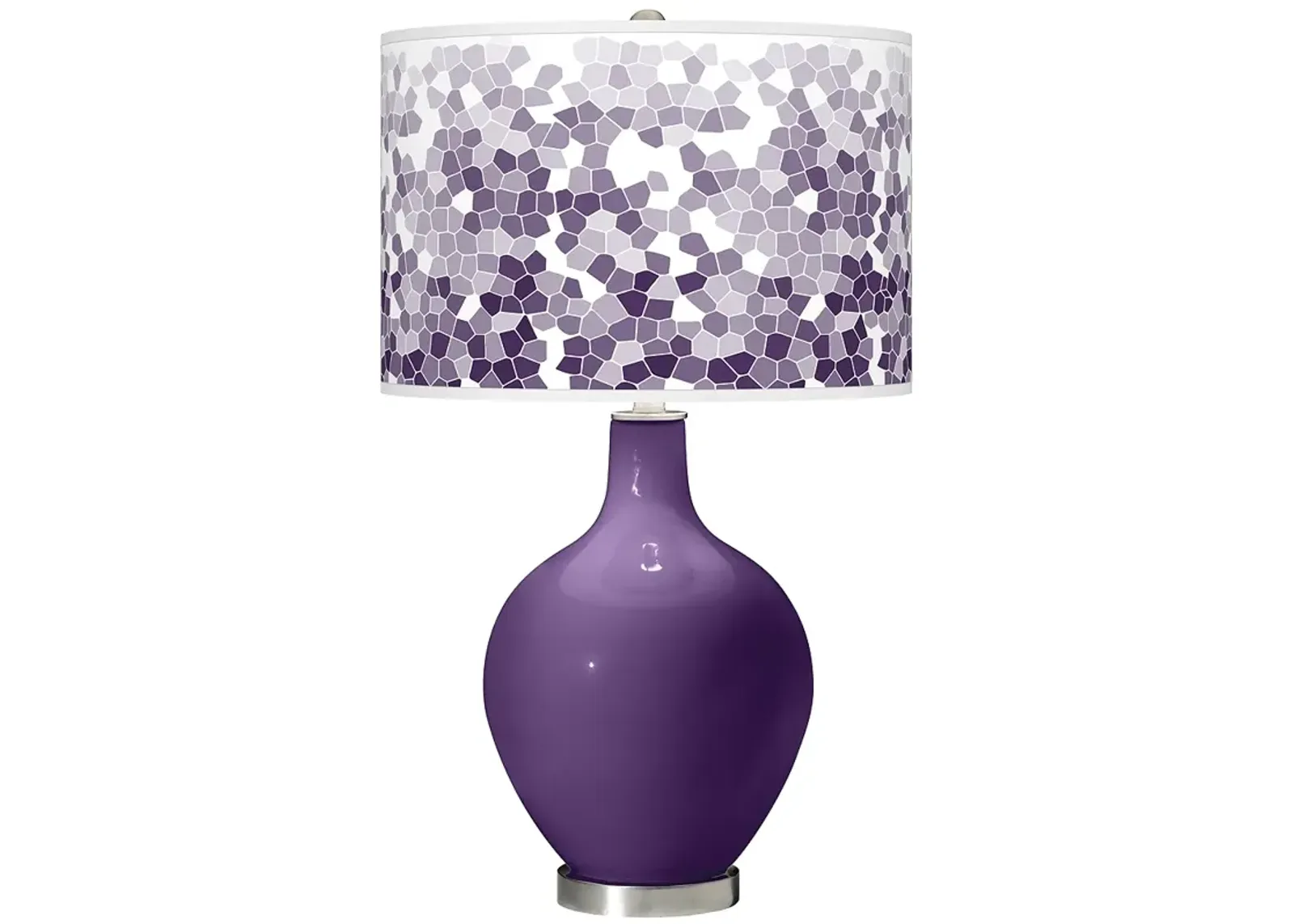 Color Plus Ovo 28 1/2" High Mosaic Shade Acai Purple Table Lamp