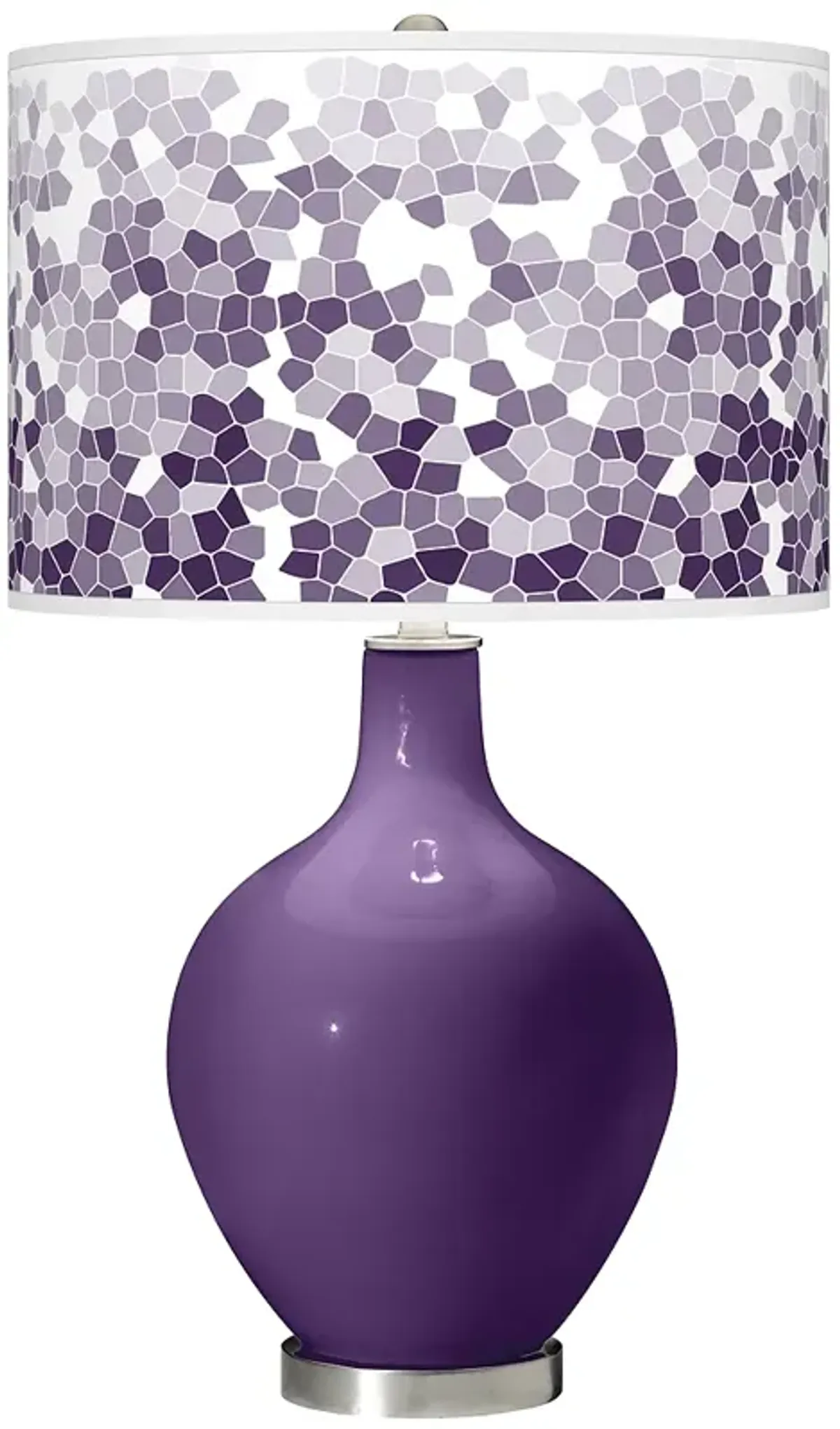 Color Plus Ovo 28 1/2" High Mosaic Shade Acai Purple Table Lamp