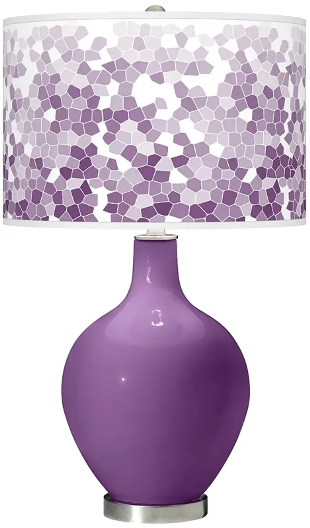 Color Plus Ovo 28 1/2" Mosaic Shade Passionate Purple Table Lamp