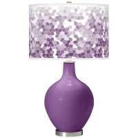 Passionate Purple Mosaic Giclee Ovo Table Lamp