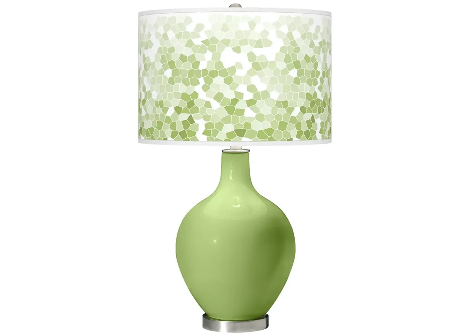 Color Plus Ovo 28 1/2" Mosaic Shade Lime Rickey Green Table Lamp