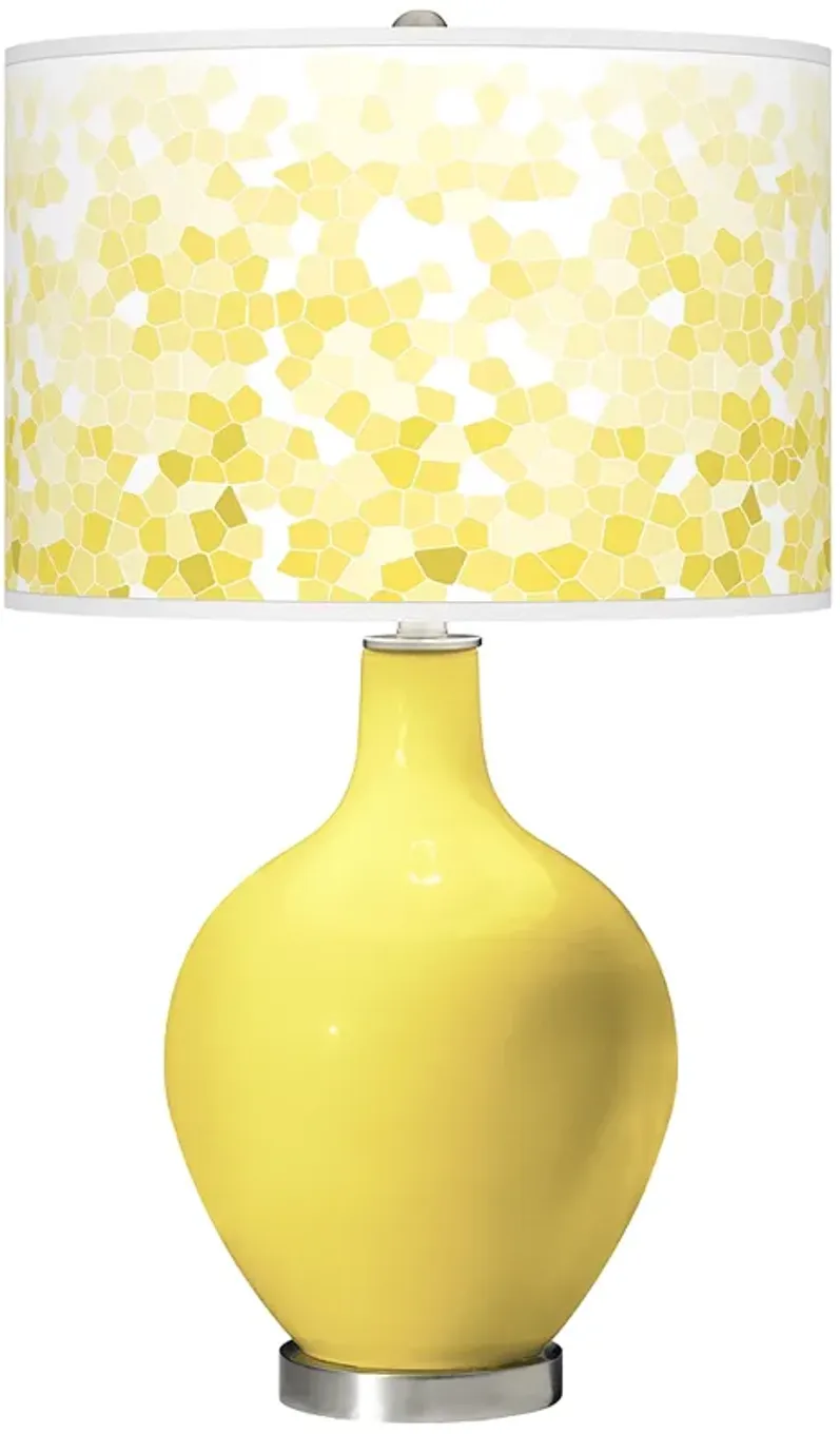 Lemon Twist Mosaic Giclee Ovo Table Lamp