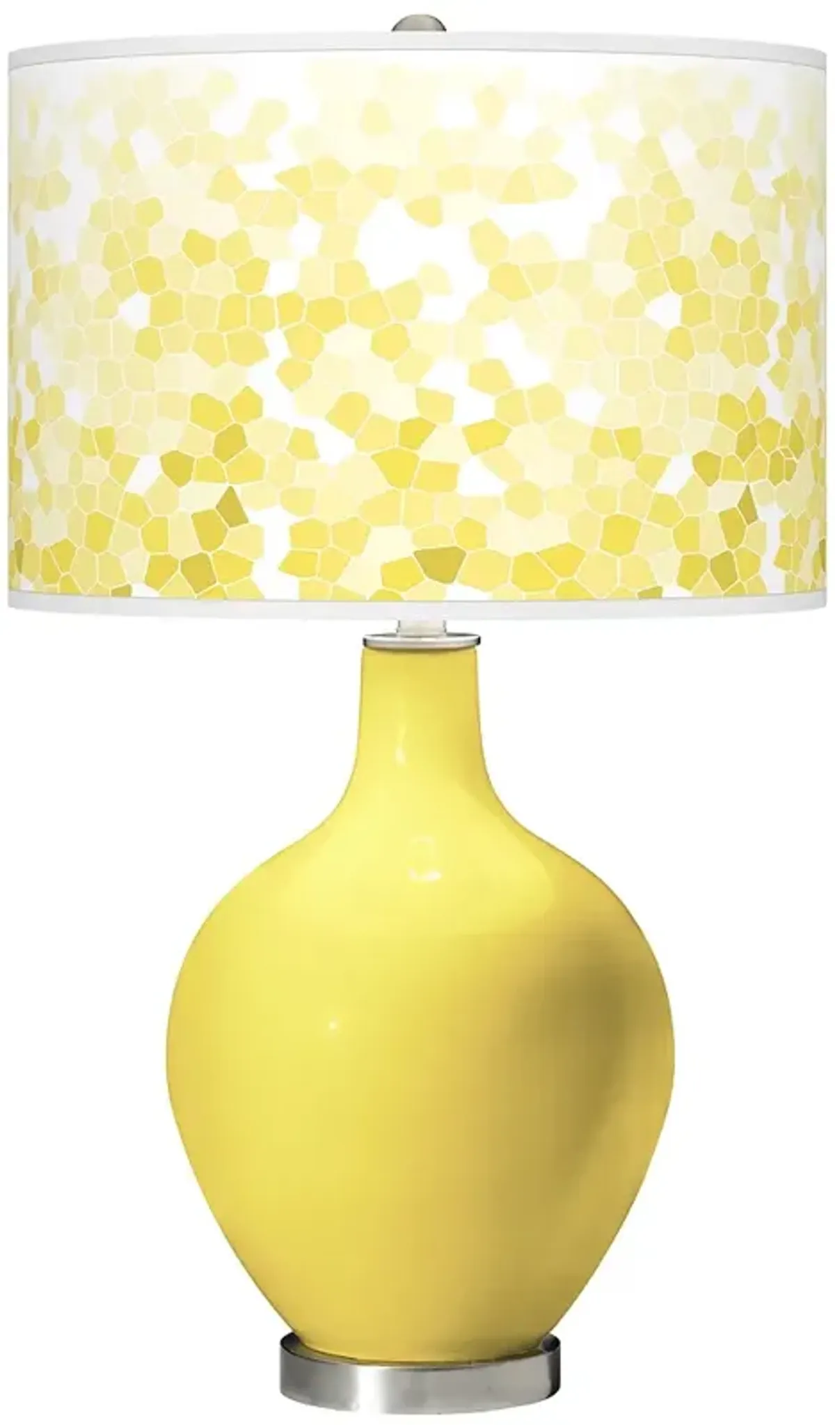 Color Plus Ovo 28 1/2" Mosaic Shade Lemon Twist Yellow  Table Lamp