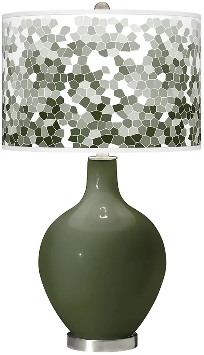 Secret Garden Mosaic Giclee Ovo Table Lamp