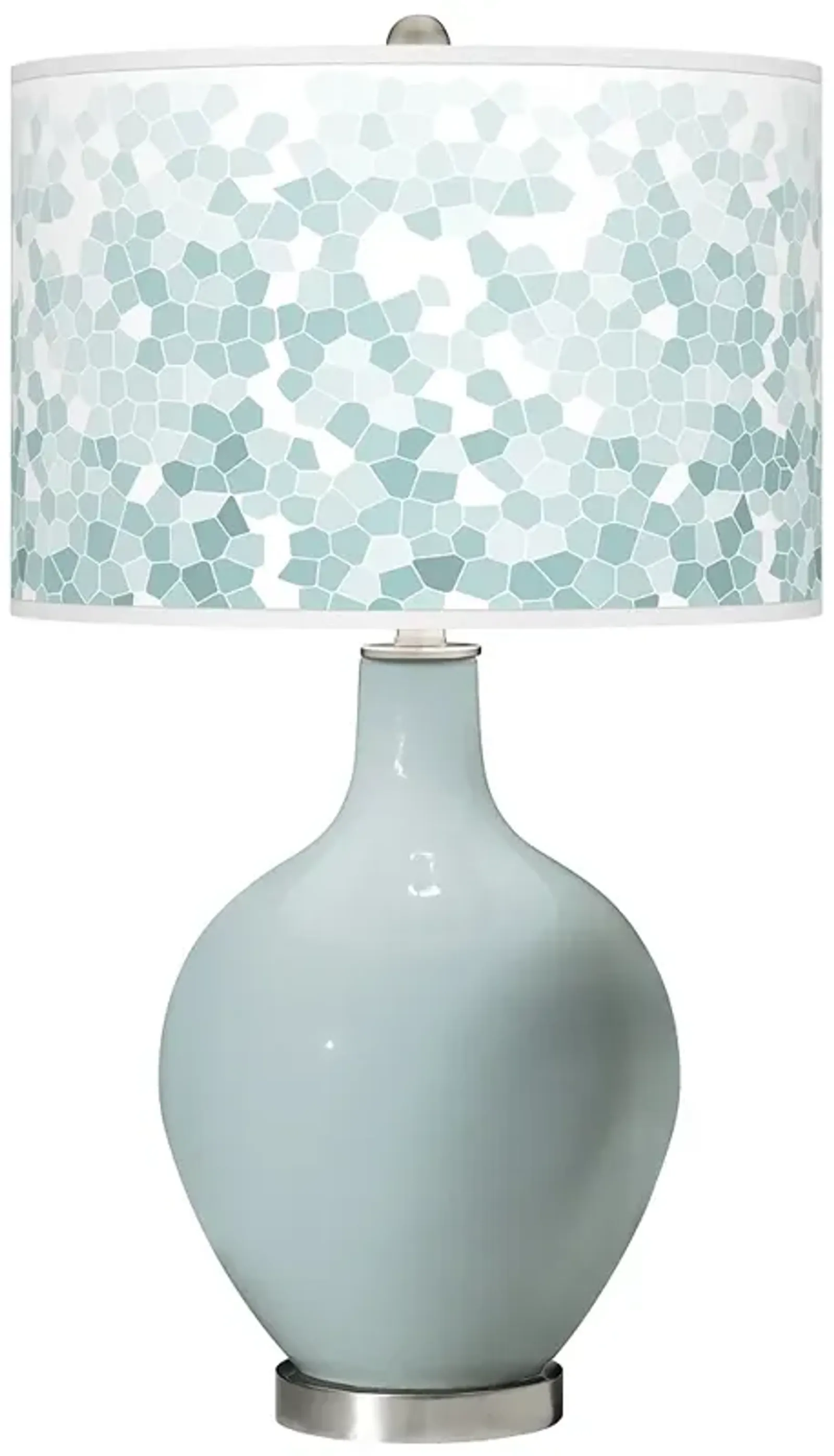 Color Plus Ovo 28 1/2" High Mosaic Shade Rain Blue Table Lamp