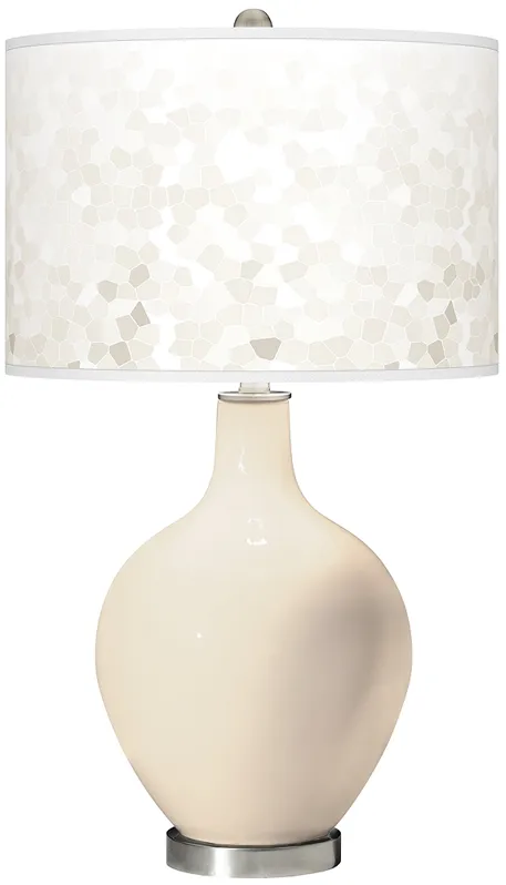 Steamed Milk Mosaic Giclee Ovo Table Lamp