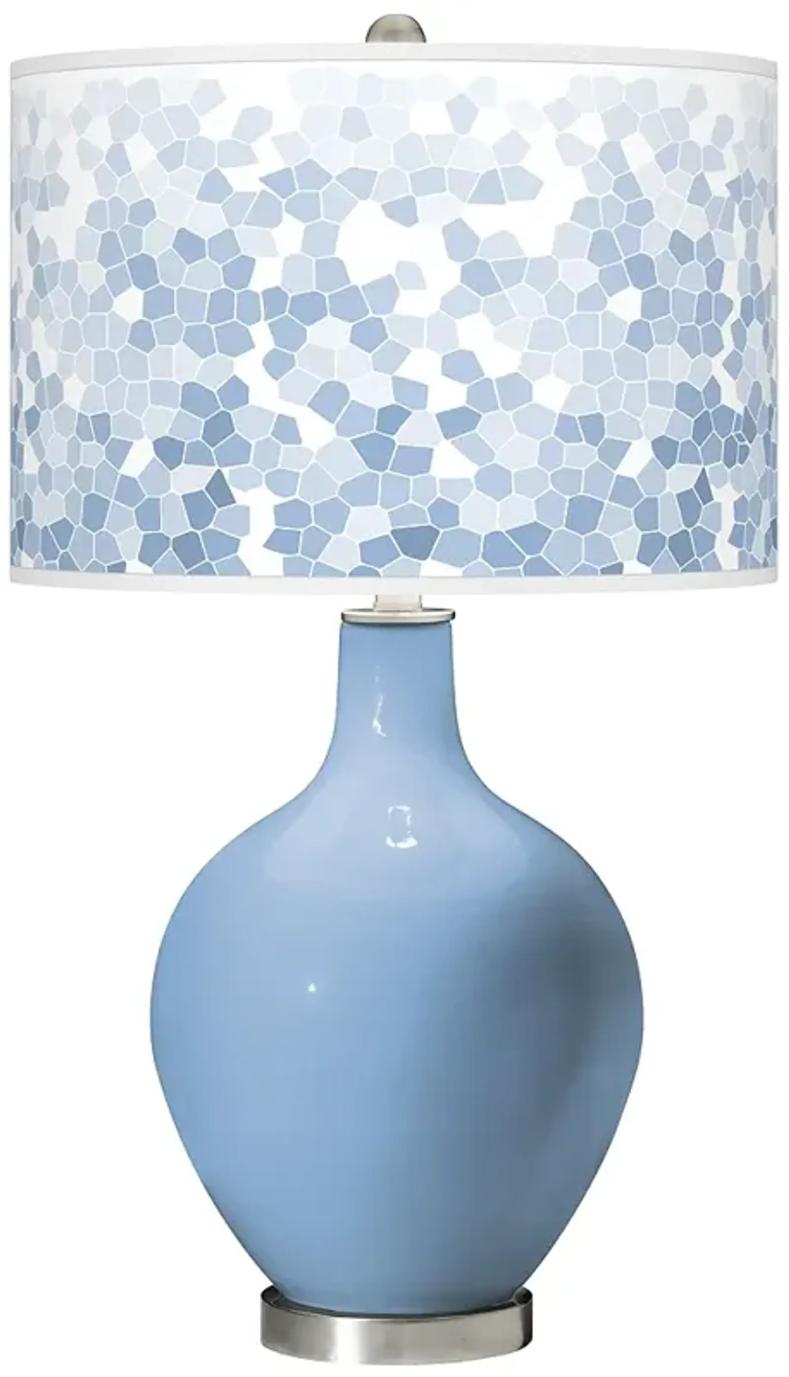 Color Plus Ovo 28 1/2" High Mosaic Shade Placid Blue Table Lamp