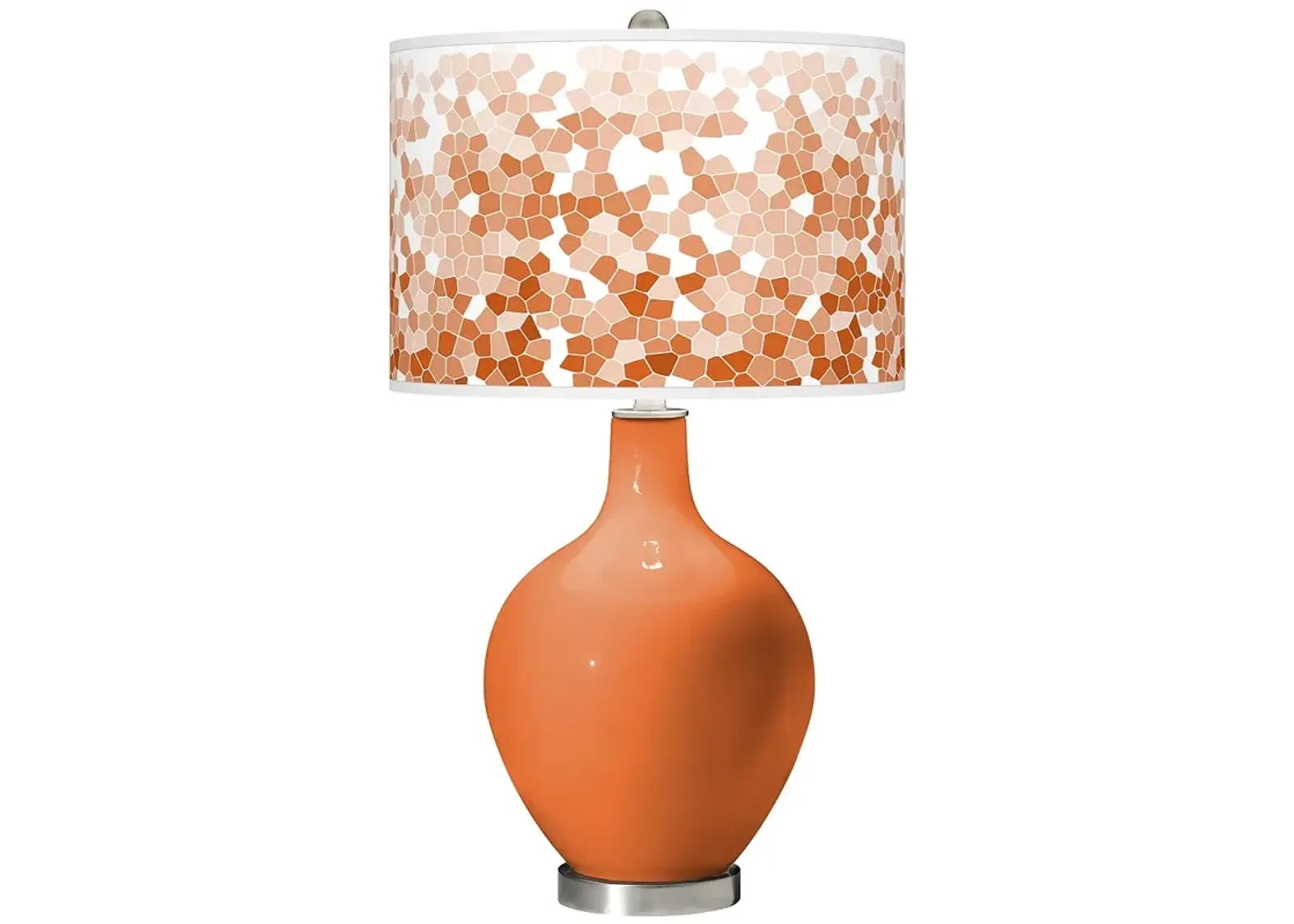 Color Plus Ovo 28 1/2" High Mosaic Shade Celosia Orange Table Lamp