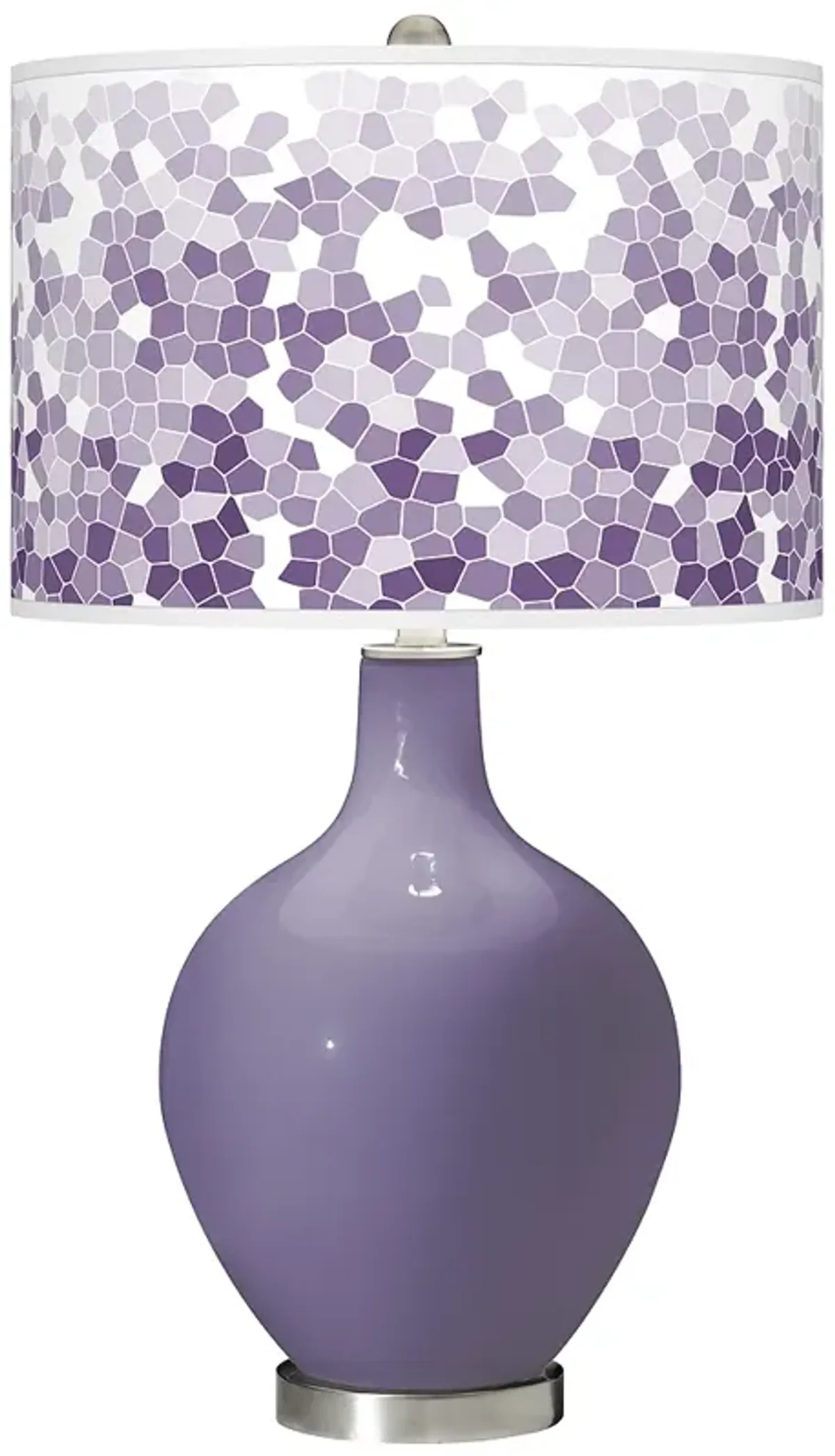 Color Plus Ovo 28 1/2" High Mosaic Shade Purple Haze Table Lamp